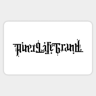 Widespread Panic Ain't Life Grand Ambigram in Black Magnet